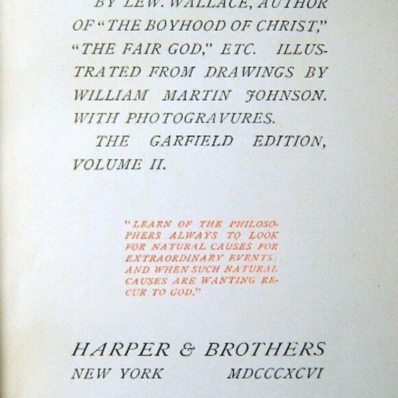 1896 BEN-HUR "A Tale Of The Christ" Book - Picture 11 of 15